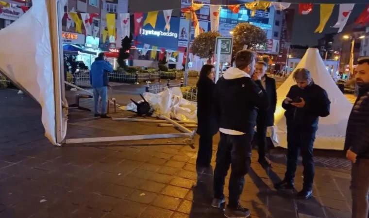 İYİ Parti seçim standına saldırı