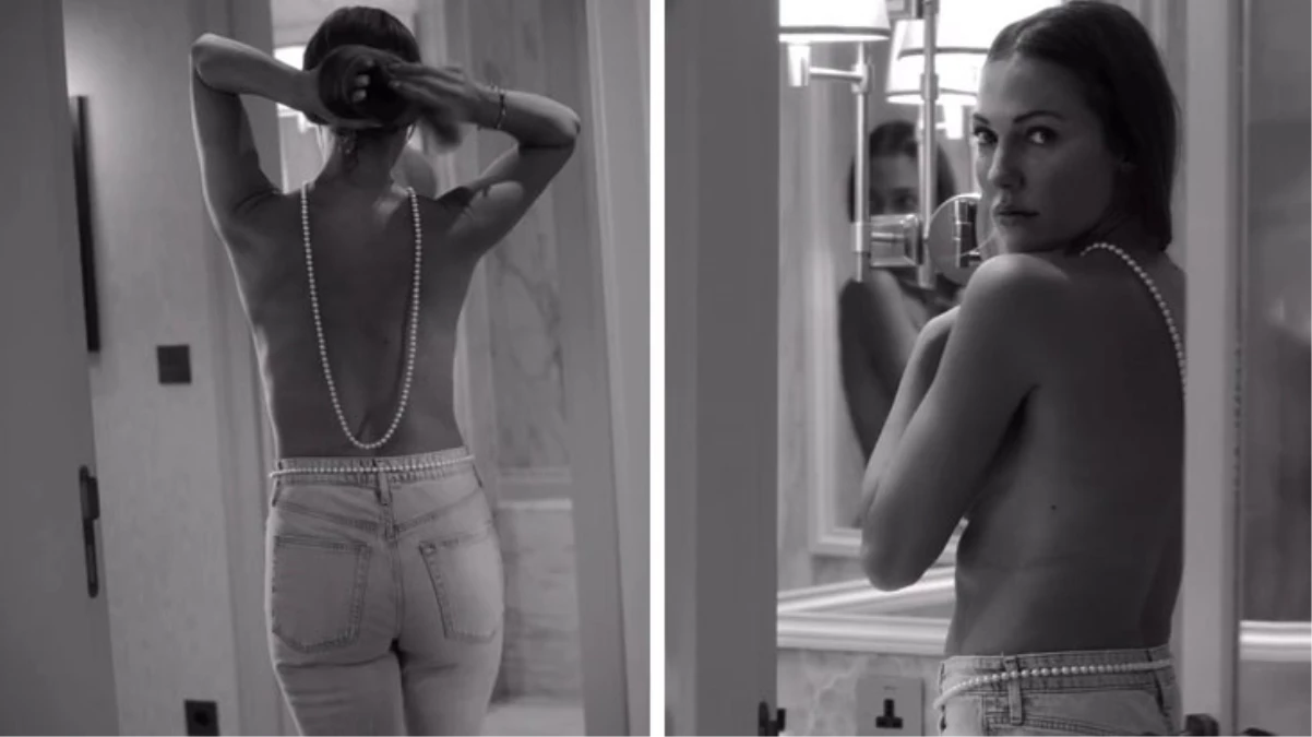 Meryem Uzerli, üstsüz şekilde kamera karşısına geçti