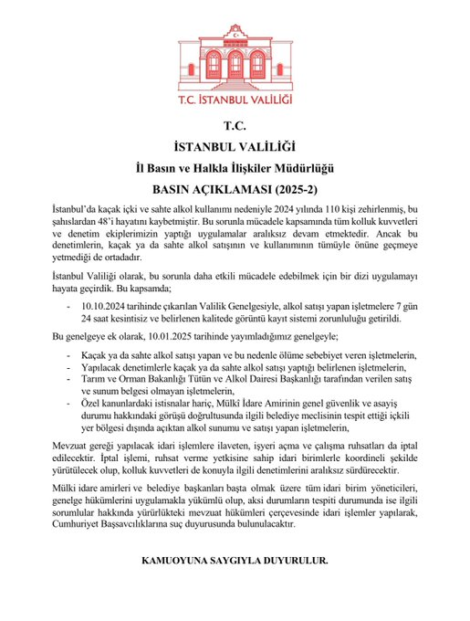 Sahte içki satan 63 işletme kapatıldı