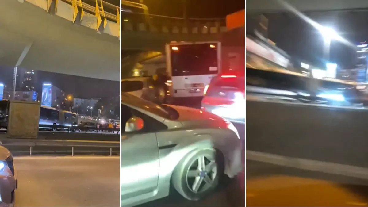 İstanbul’da metrobüs 4 otomobile çarparak durabildi!