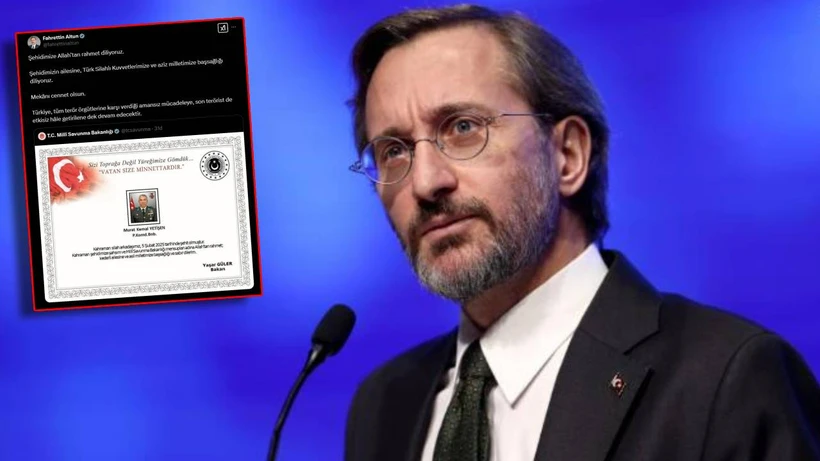 Fahrettin Altun’dan Şehit Binbaşı İçin Taziye Mesajı