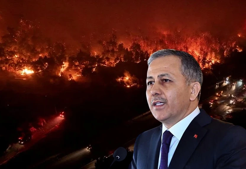 Bakan Yerlikaya yangınlarla ilgili son durumu paylaştı!
