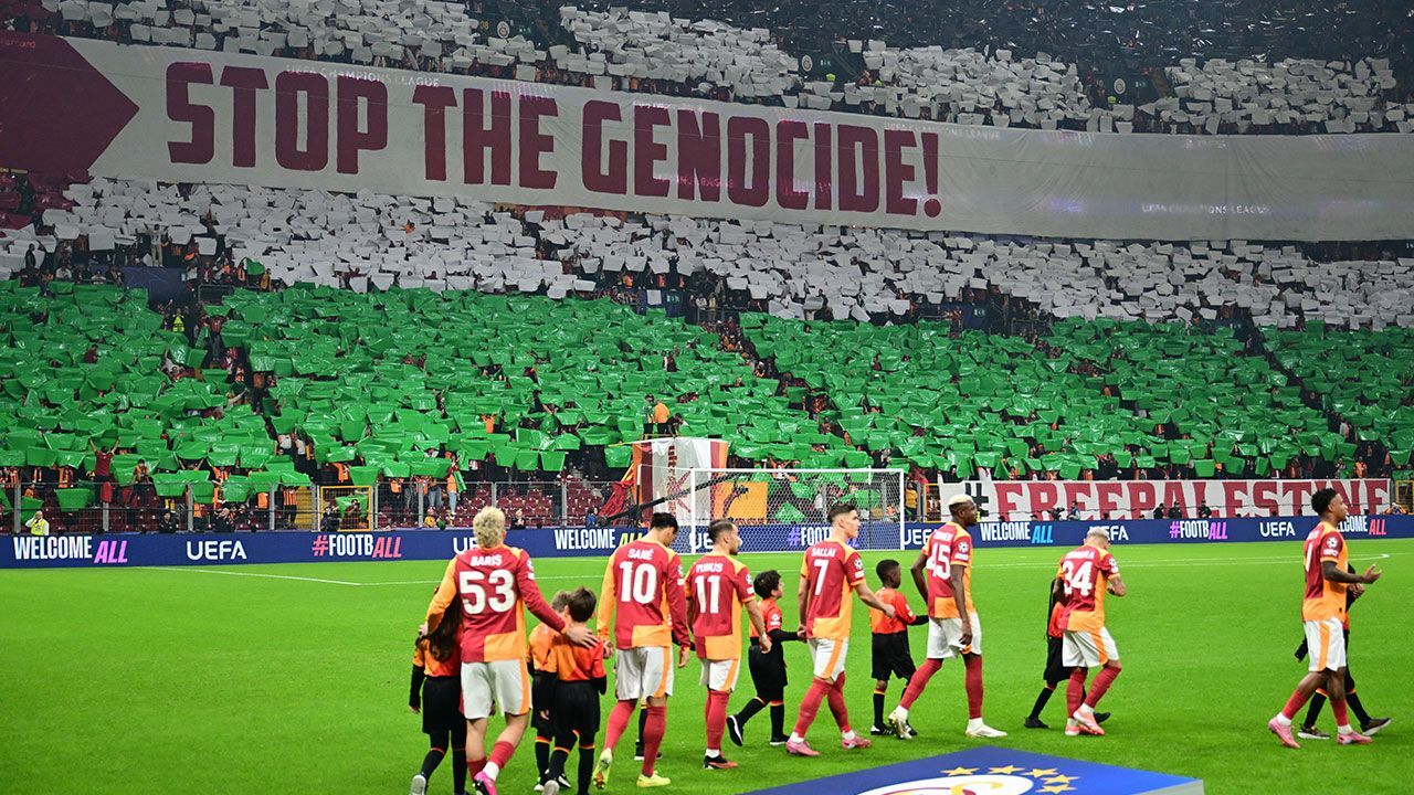 Galatasaray taraftarından Filistin’e destek