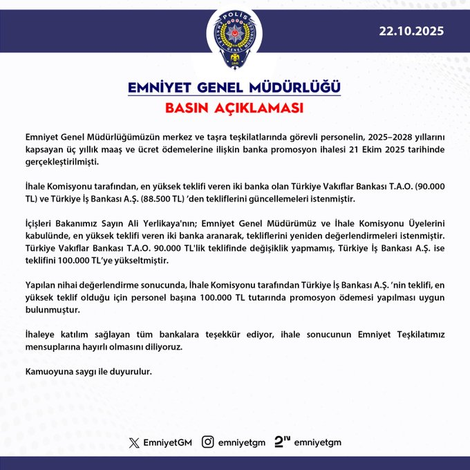 EGM promosyon ihalesinde rakam değişti!