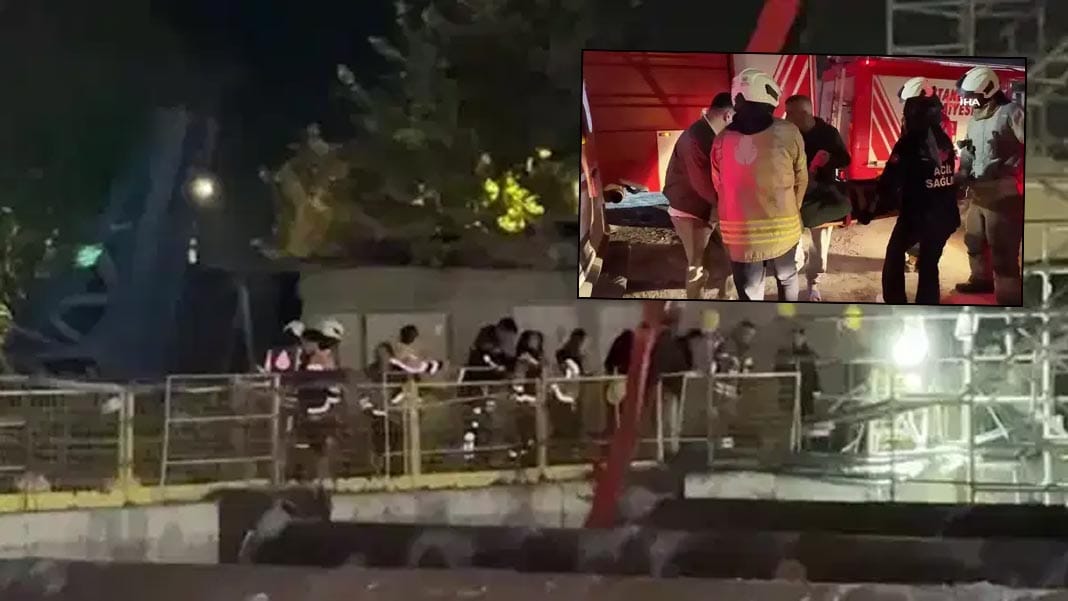 Beyoğlu’nda metro inşaatında iskele çöktü