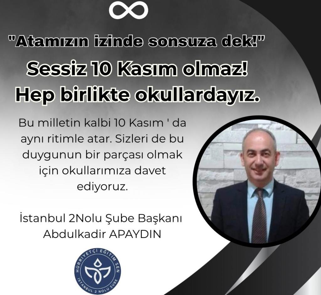 Haydi TÜRKİYEM! 10 Kasım’da okul bahçesine…