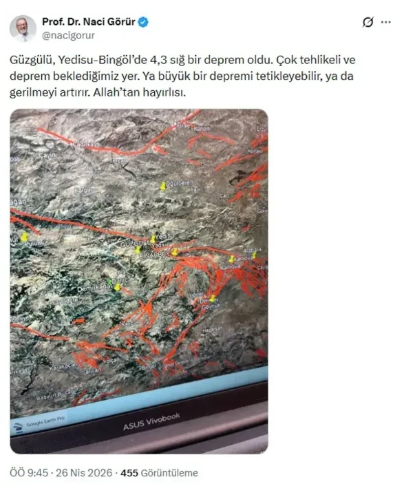 Naci Görür’den korkutan açıklama